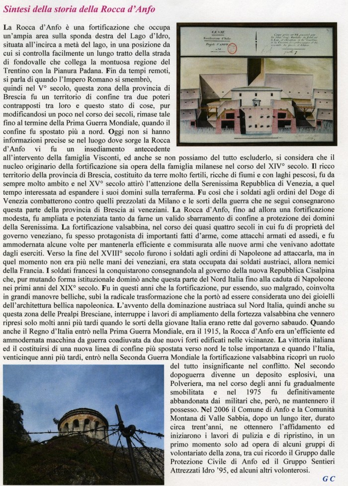 Sintesi storia rocca d' Anfo (lago di Idro)